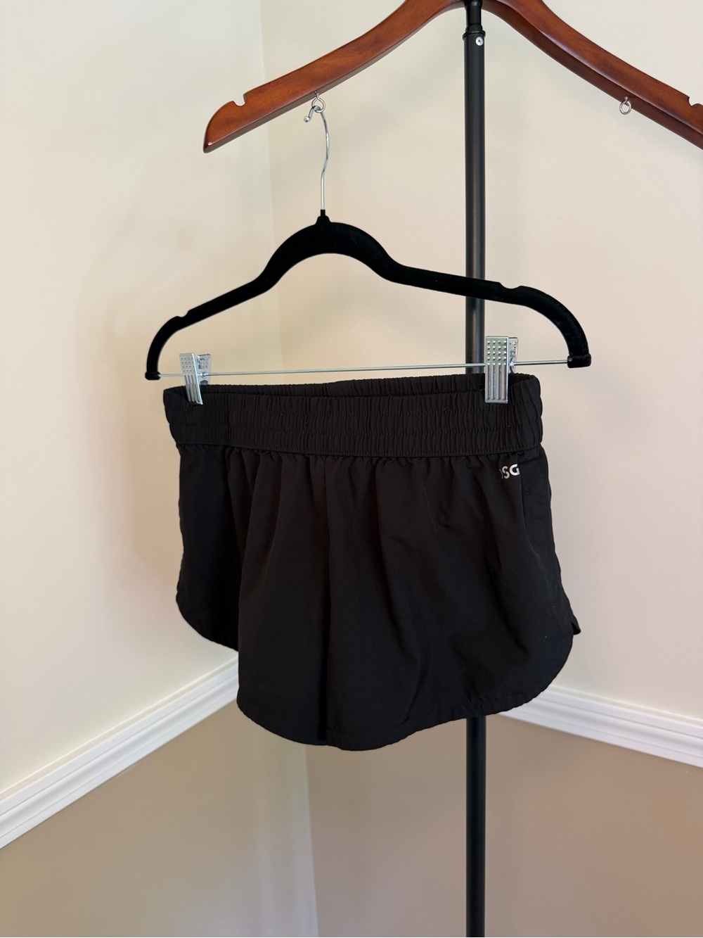 DSG Black Women's Athletic Shorts with Elastic Waistband